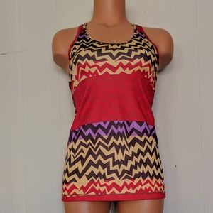 Nike dri fit racer back slim fit patterned tank S